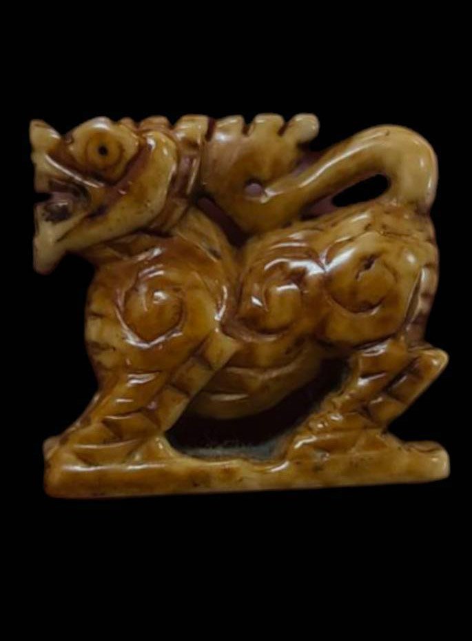 304927 สิงห์สามขวัญ หลวงพ่อเดิม เนื้องาแกะ พุทธศักราช2470-2494 วัดหนองโพ จังหวัดนครสวรรค์