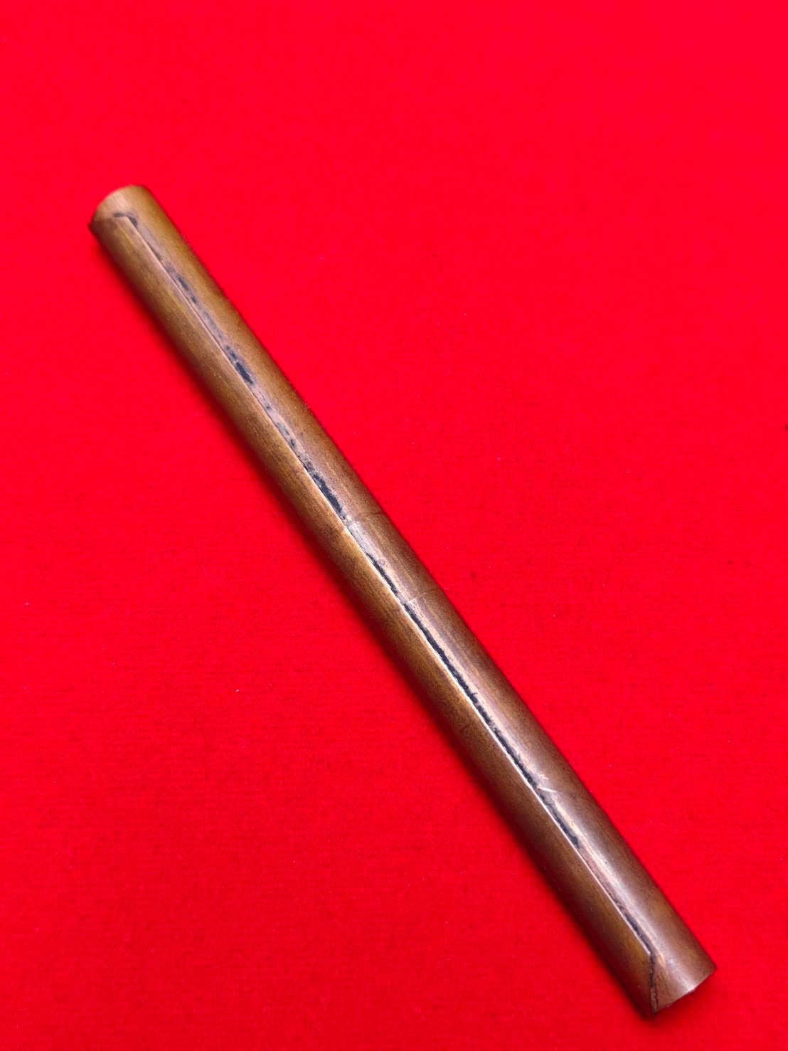 304938 ตะกรุดหนุนดวงคู่วิรุณจำบัง  เนื้อทองแดง  สร้างปี 2515-2521  หลวงพ่อกวย วัดโฆสิตาราม  (บ้านแค) จ.ชัยนาท 