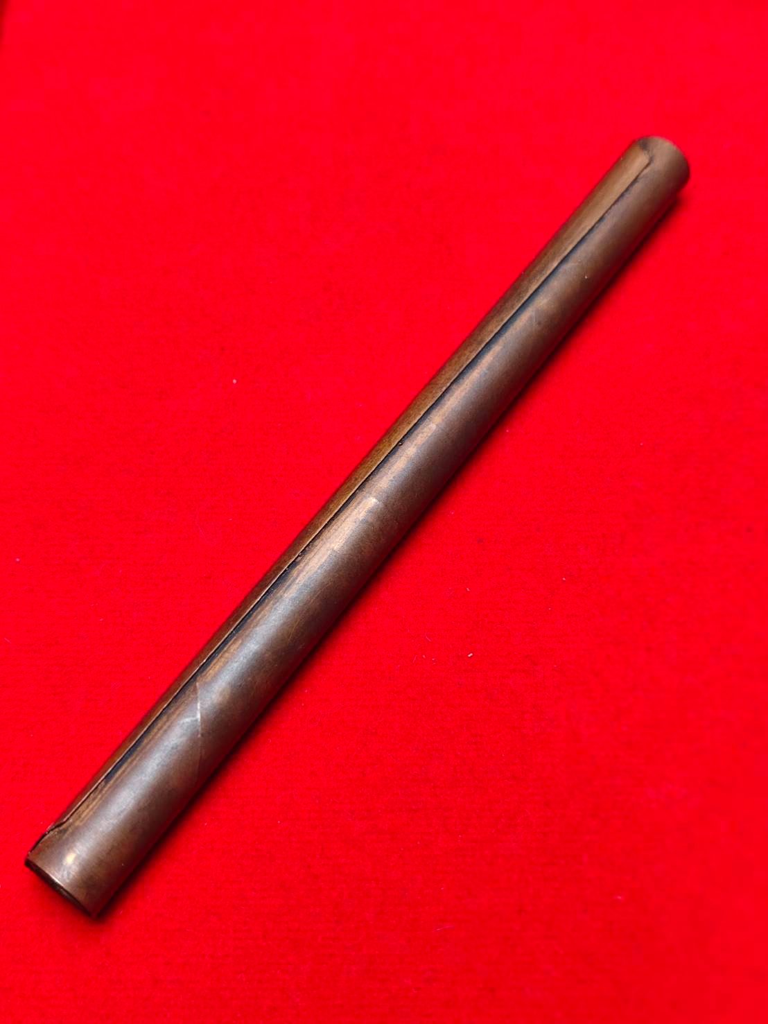 304941 ตะกรุดหนุนดวงคู่วิรุณจำบัง  เนื้อทองแดง  สร้างปี 2515-2521  หลวงพ่อกวย วัดโฆสิตาราม  (บ้านแค) จ.ชัยนาท 