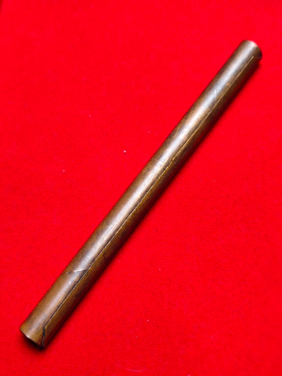 304951 ตะกรุดหนุนดวง คู่วิรุณจำบัง  เนื้อทองแดง  สร้างปี 2515-2521  หลวงพ่อกวย วัดโฆสิตาราม  (บ้านแค) จ.ชัยนาท 