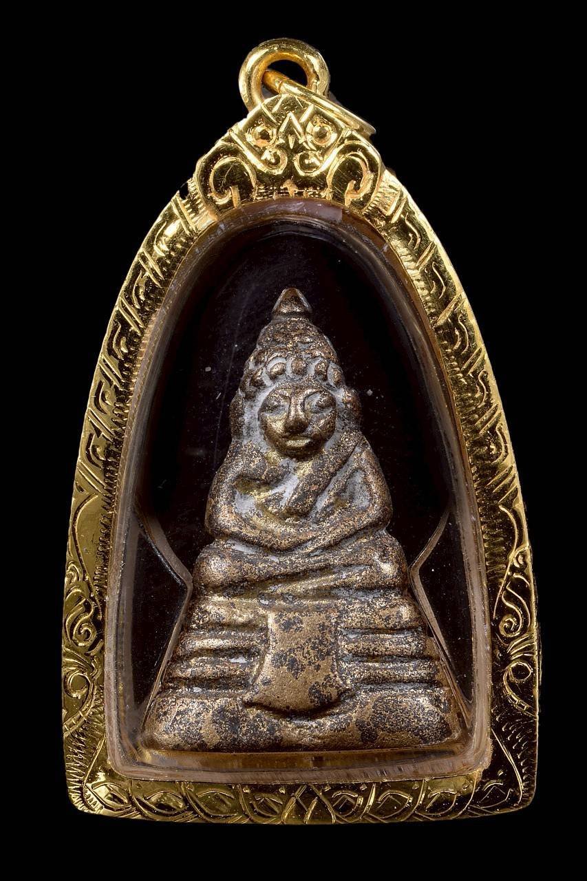 305105 วัดโสธรวรารามวรวิหาร ปี 2497 พระหล่อโสธรน้อย  พระพุทธโสธร เนื้อโลหะผสม  จังหวัดฉะเชิงเทรา