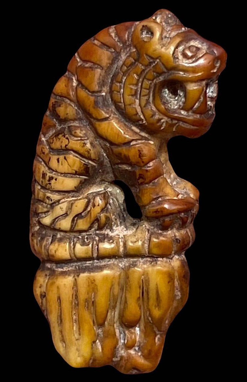 305238 เสือเขี้ยวแกะ หลวงพ่อเดิม  วัดหนองโพ สร้างราวปี 2470-2494 จังหวัดนครสวรรค์