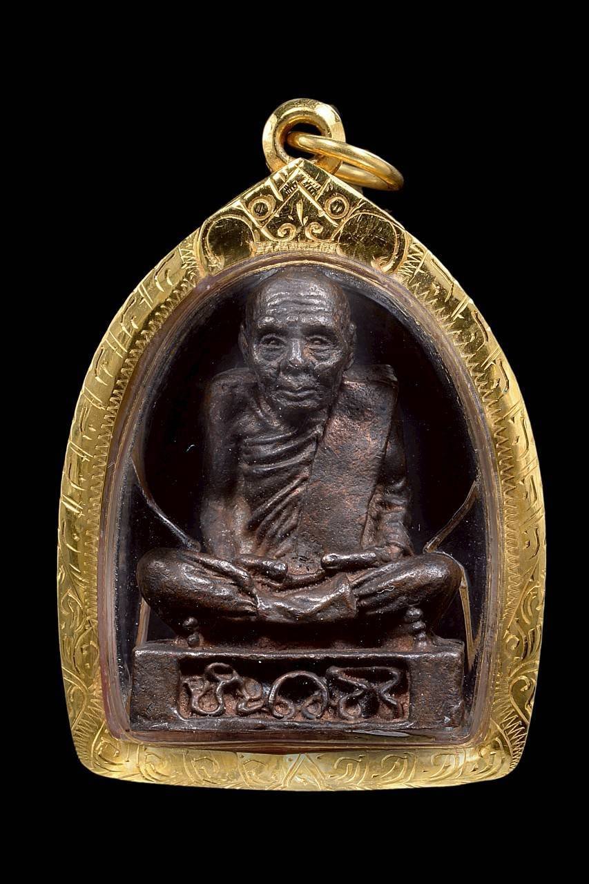 305369 รูปหล่อพระอาจารย์นำ  รุ่นแรก ปี2519  เนื้อนวะก้นเงิน วัดดอนศาลา จ.พัทลุง 