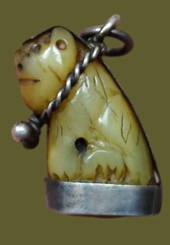 305378 เสือหลวงพ่อสาย เนื้อเขี้ยวแกะ พุทธศักราช2470-2519 วัดมงคลโคธาวาส (วัดบางเหี้ย) จ.สมุทรปราการ