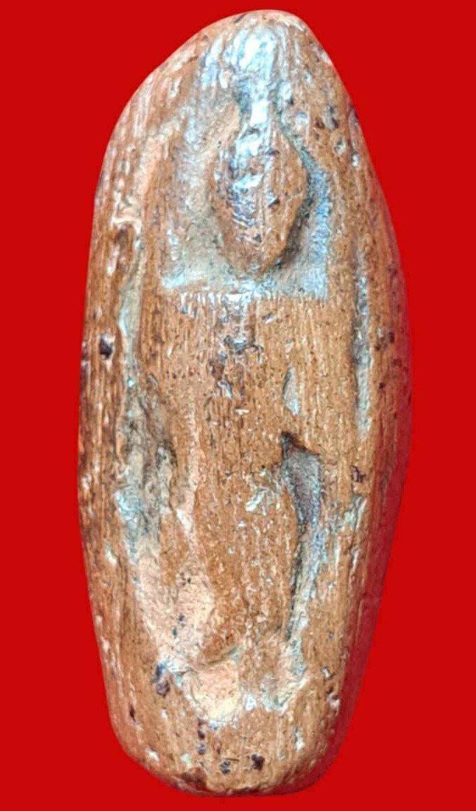 305545 พระกำเเพงลีลาเม็ดขนุน  กรุวัดพิกุล จ.กำแพงเพชร พิมพ์ใหญ่ เนื้อดิน  พุทธศตวรรษที่18-19