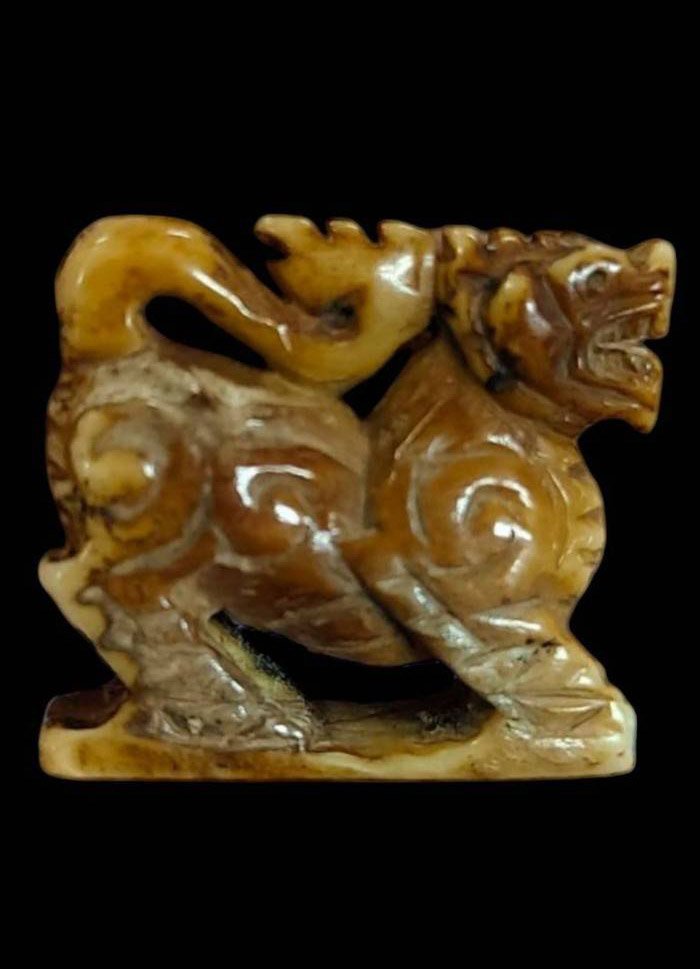 305577 สิงห์สามขวัญ หลวงพ่อเดิม เนื้องาแกะ พุทธศักราช2470-2494 วัดหนองโพ จังหวัดนครสวรรค์