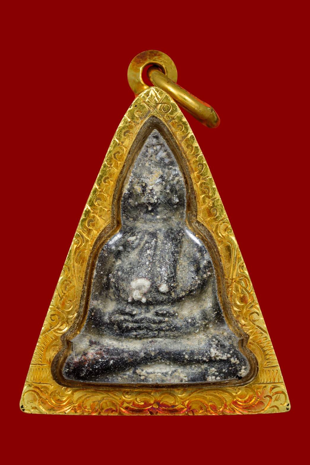  298407 พระสังกัจจายน์  เนื้อตะกั่ว สนิมแดง กรุวัดเชิงท่า จ.นนทบุรี