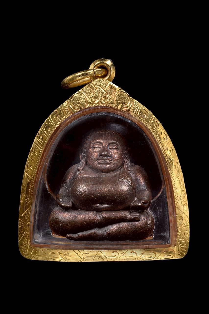 305585 สังกัจจายน์พ่อท่านคลิ้ง  วัดถลุงทอง พ.ศ.๒๕๒๓  เนื้อนวะโลหะ จังหวัดนครศรีธรรมราช