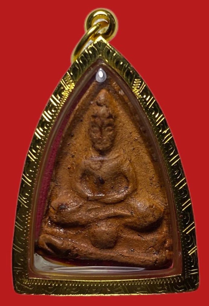 305637 คุณแม่บุญเรือน วัดสัมพันธวงศ์  พิมพ์พระโพธิจักร ปี 2499 เนื้อดิน  กทม.