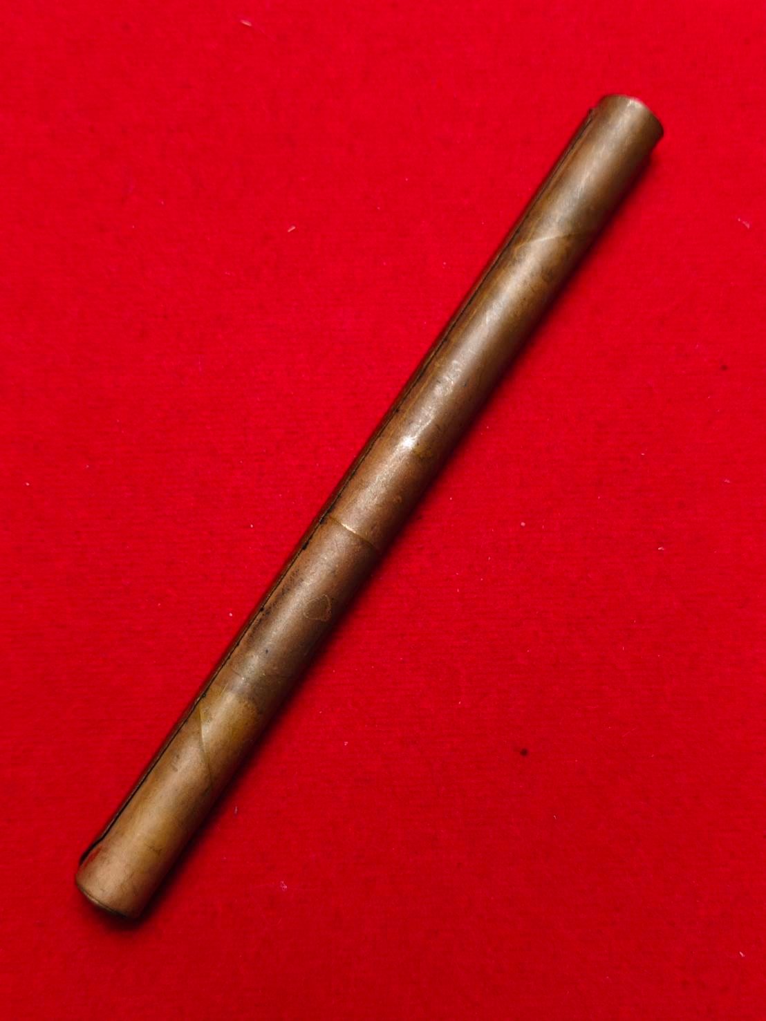 305686 ตะกรุดหนุนดวง  คู่วิรุณจำบัง  เนื้อทองแดง  สร้างปี 2515-2521  หลวงพ่อกวย วัดโฆสิตาราม  (บ้านแค) จ.ชัยนาท 