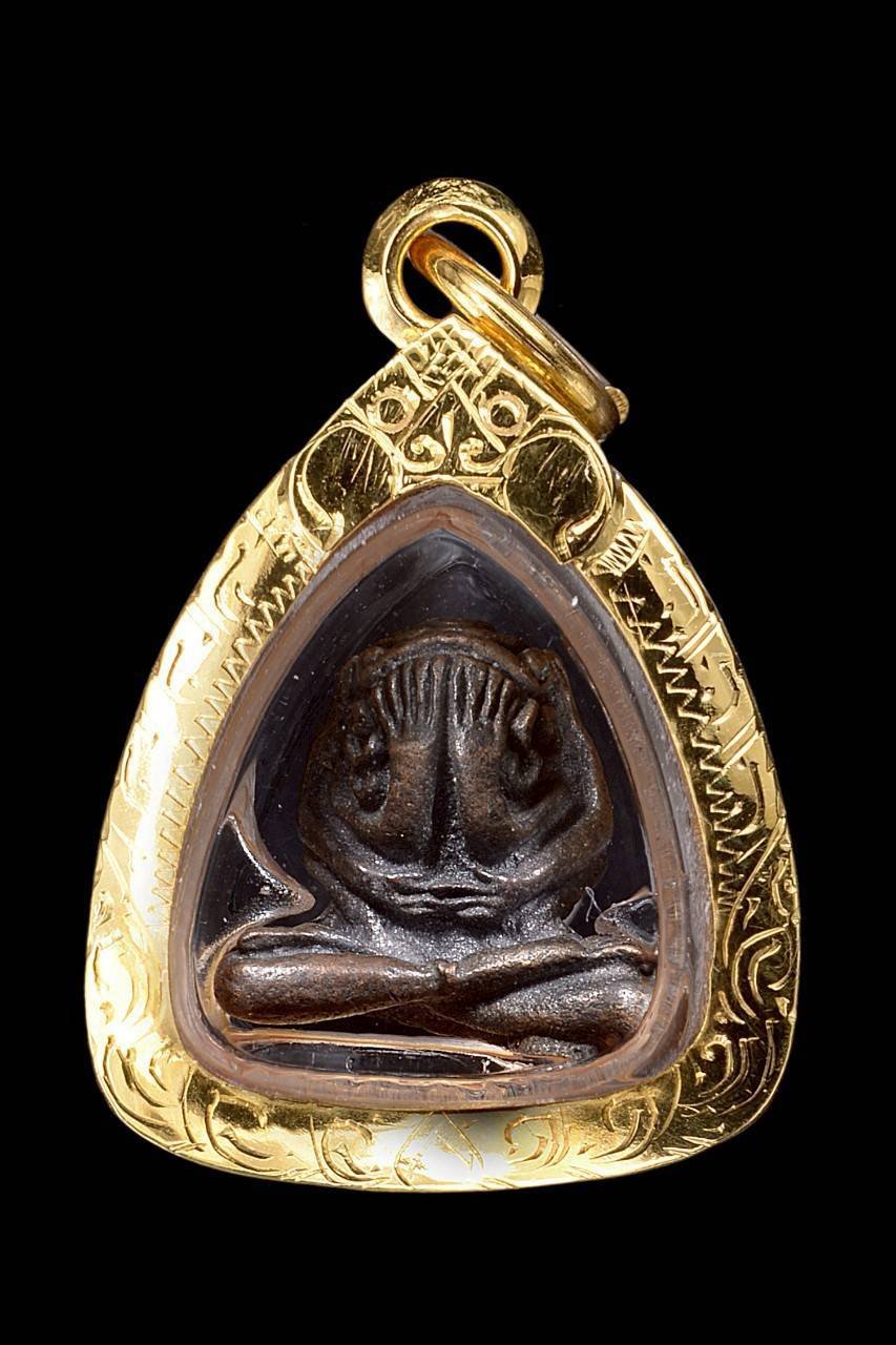 305745 พระปิดตาสารพัดดี  หลวงพ่อเกษม เขมโก  ปี2518 เนื้อนวะโลหะ  สุสานไตรลักษ์ จ.ลำปาง