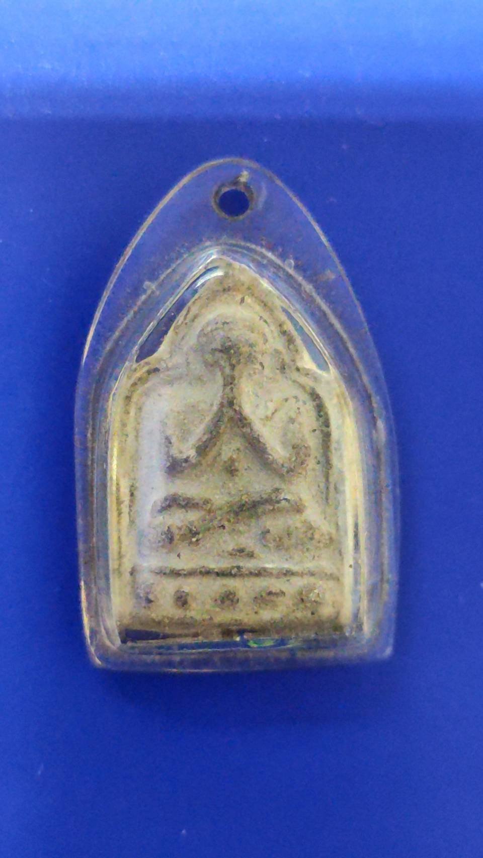 298492 พระปิดตา วัดท้ายตลาด พิมพ์สมาธิเพชร เนื้อผงผสมผงใบลาน กรุวัดโมลีโลกยาราม (วัดท้ายตลาด) ปี 2362 จ.กรุงเทพฯ