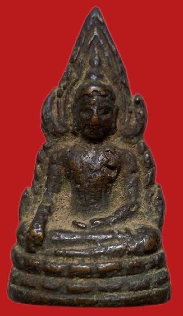 306026 รูปหล่อพระพุทธชินราช  รุ่นอินโดจีน พิมพ์ต้อ  ปี2485 เนื้อโลหะผสม  วัดสุทัศนเทพวรราราม  กทม. 