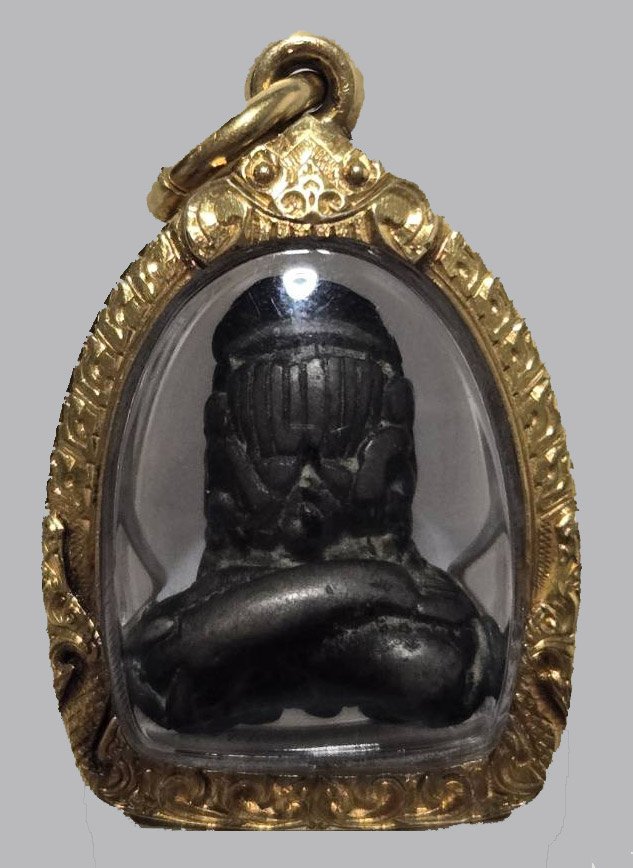 306076 พระปิดตาหลวงพ่อทับ วัดทอง เนื้อสัมฤทธิ์  พิมพ์ยันต์ยุ่ง กทม. 