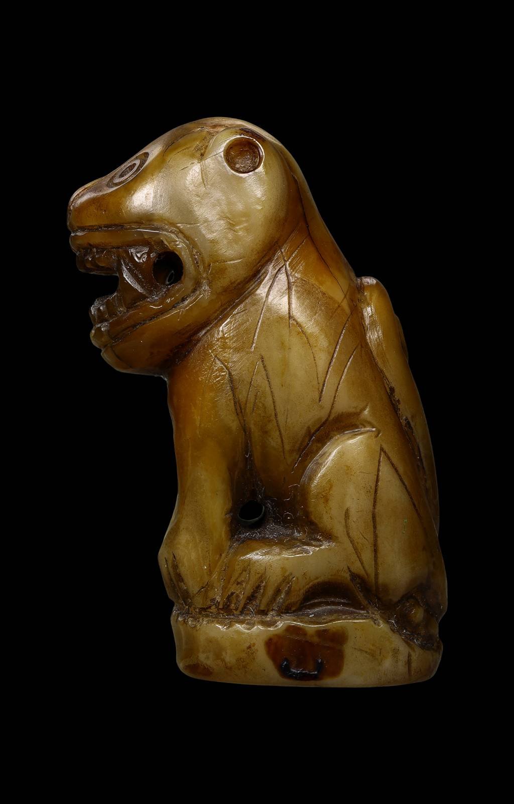 306245 เขี้ยวเสือหลวงพ่อปาน  วัดมงคลโคธาวาส ( บางเหี้ย)  พิมพ์อ้าปากหางม้วน  จังหวัดสมุทรปราการ