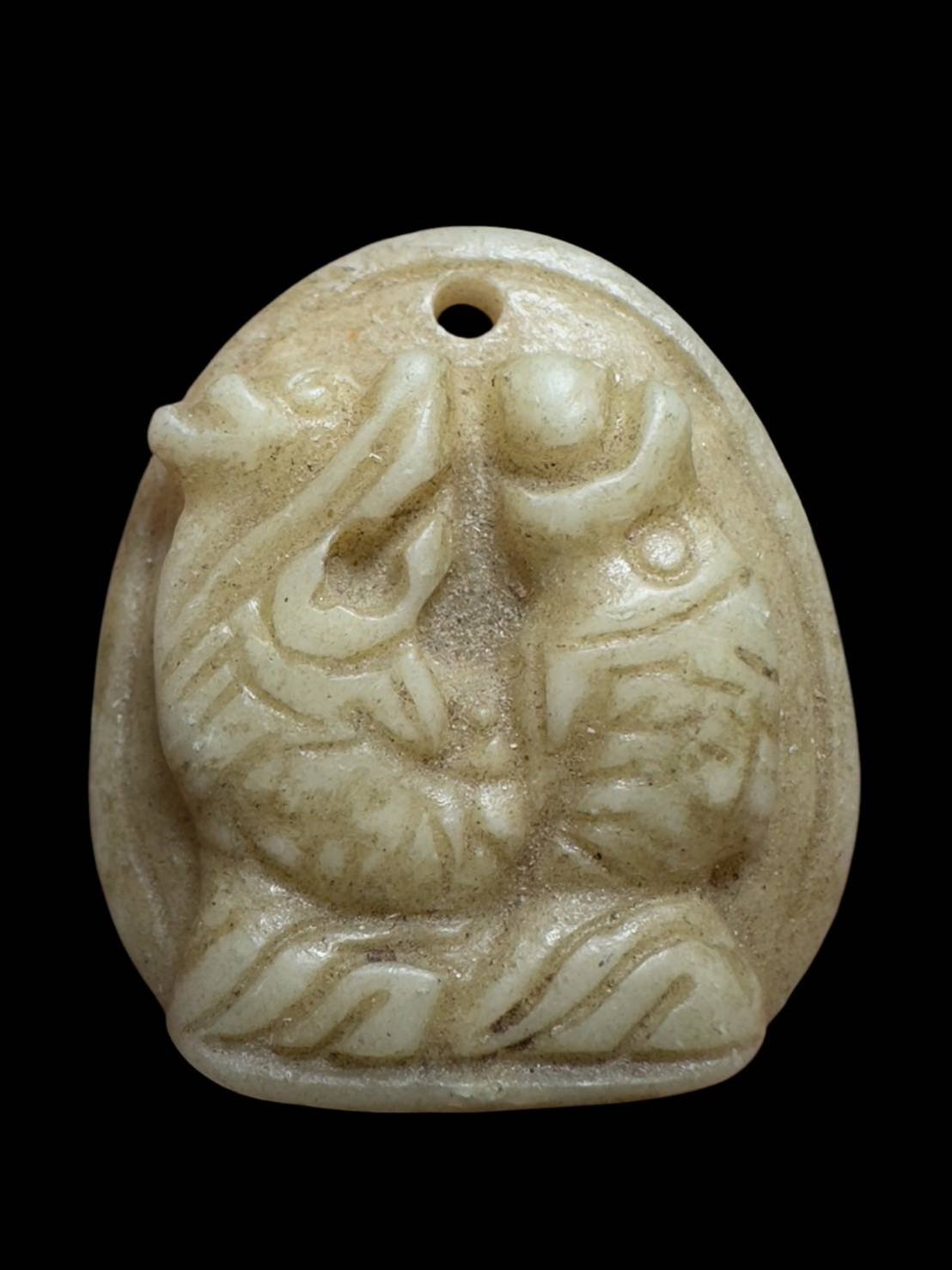 306325 จี้ปลาหลีฮื้อ เซียนแปะโรงสี  สัญลักษณ์มงคล แห่งความเพียรพยายาม  ปี2521 วัดศาลเจ้า จังหวัดปทุมธานี