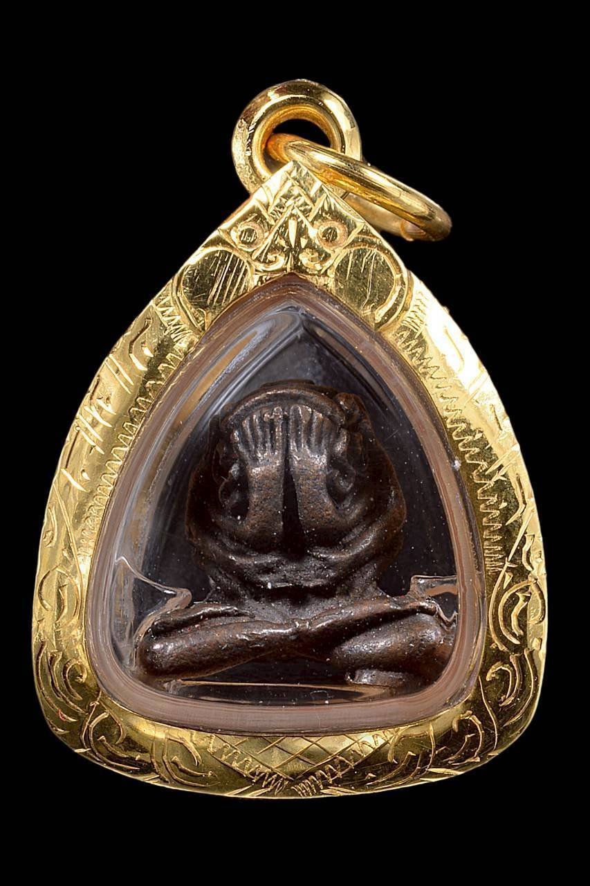 306354 พระปิดตาสารพัดดี  หลวงพ่อเกษม เขมโก  ปี2518 เนื้อนวะโลหะ  สุสานไตรลักษ์ จ.ลำปาง 