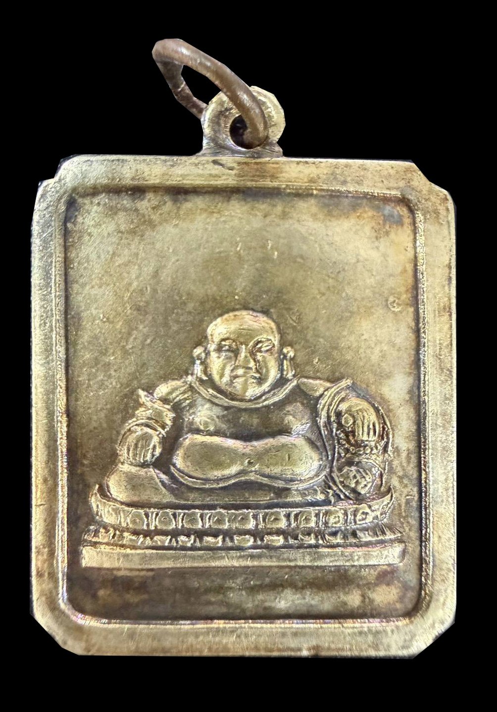 306514 เหรียญพระสังกัจจายน์  โรงเจตลาดพลู  เนื้อทองแดงกะไหล่ทอง  พ.ศ 2495 กทม.