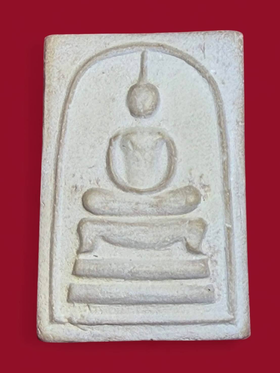 306557 สมเด็จหลังรูปเหมือน  หลวงพ่อกวย รุ่น 3 เนื้อผงพุทธคุณ  พ.ศ. 2521 วัดโฆสิตาราม  (บ้านแค) จ.ชัยนาท 