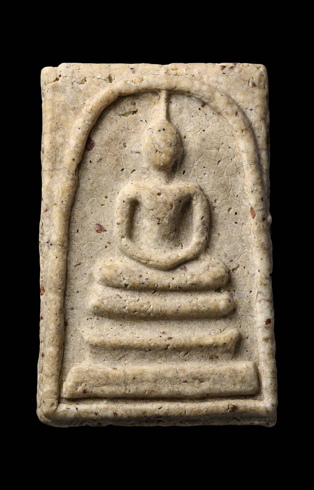  306629 พระสมเด็จ วัดบางขุนพรหม  ปี2502 หลวงปู่ลำภู  พิมพ์ใหญ่เกศทะลุซุ้ม  (ลงกรุต้นโพธิ์) กทม.