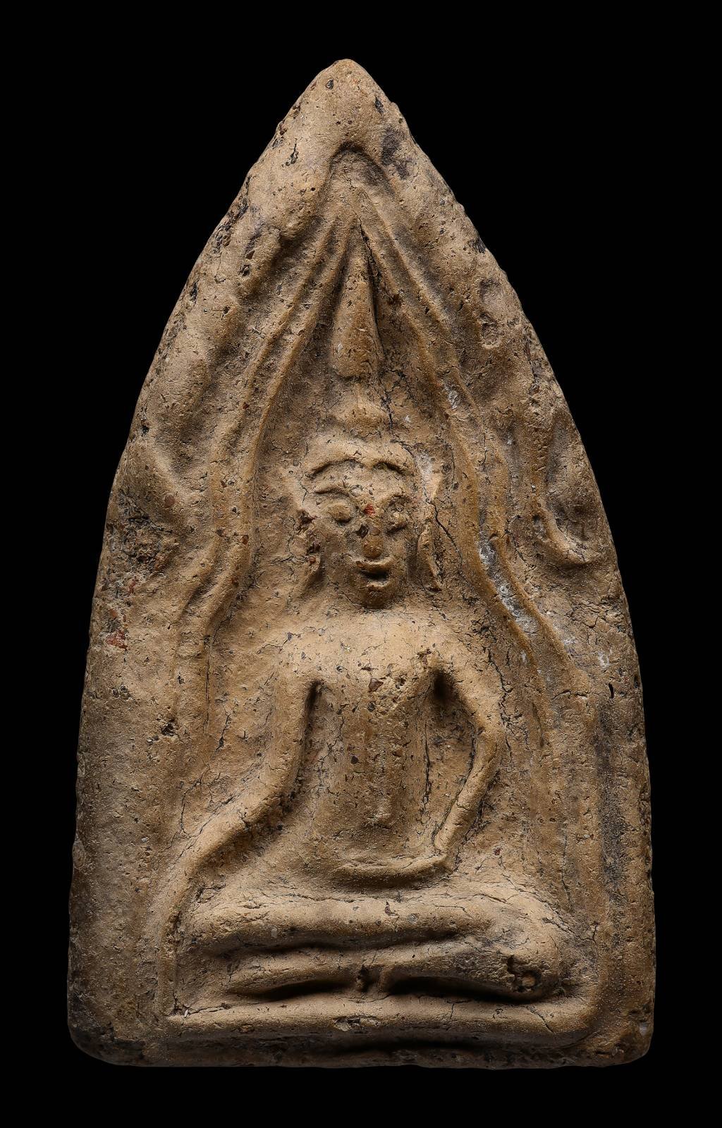 306791 พระขุนแผน กรุวัดบ้านกร่าง พิมพ์แขนอ่อน เนื้อดิน จ.สุพรรณบุรี