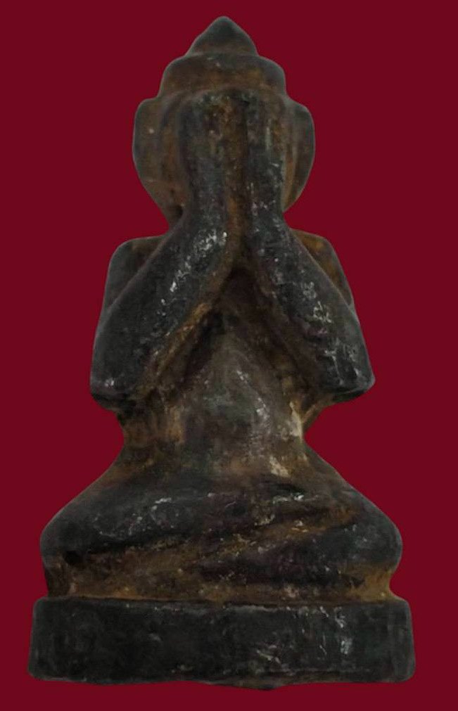 307766 พระปิดตา หลวงพ่อเดิม  เนื้อโลหะ ยุคต้น  พุทธศักราช 2470-2477  วัดหนองโพธิ์ จ.นครสวรรค์ 