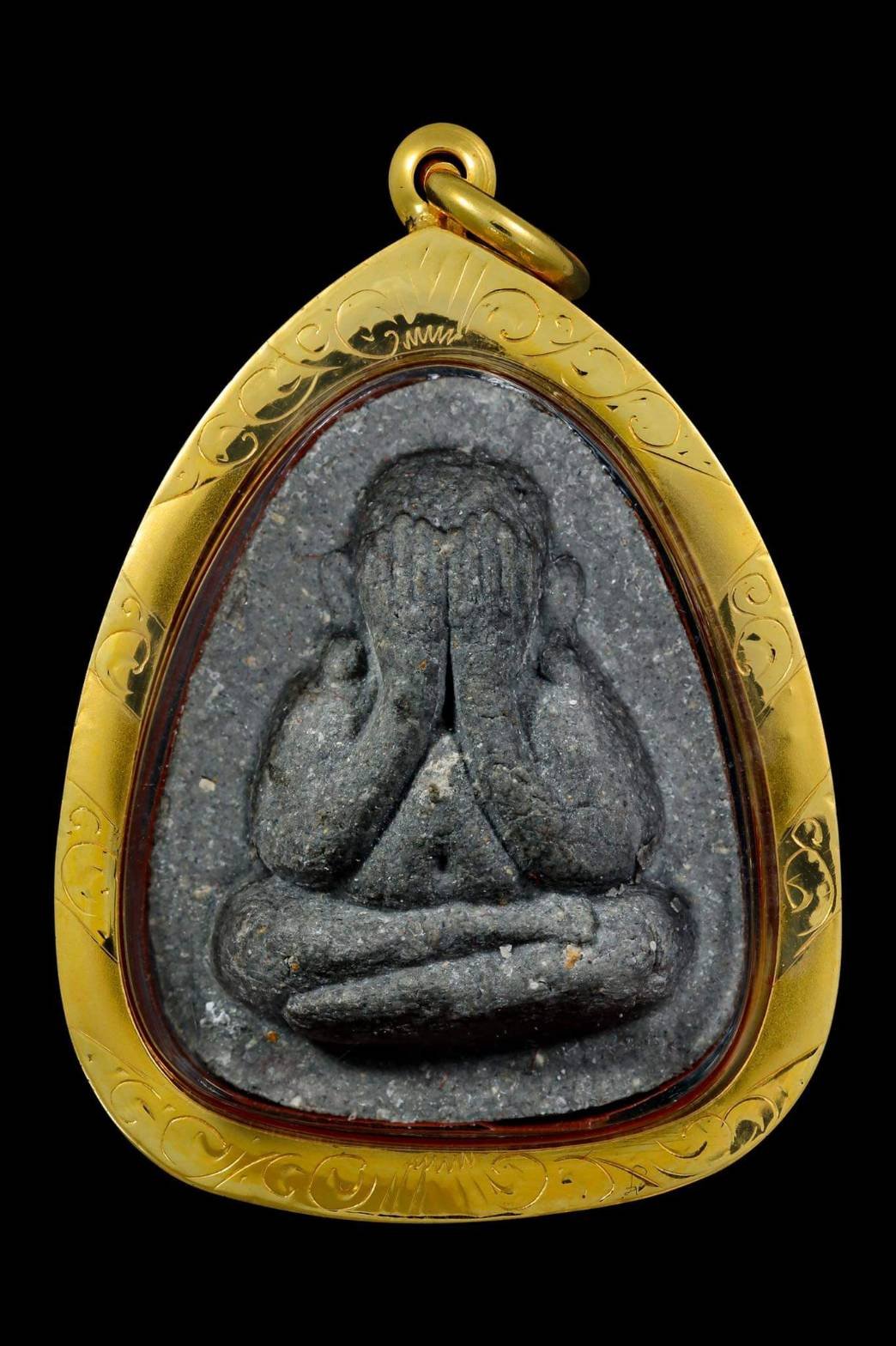 298885 พระปิดตาปลดหนี้หลังยันต์นะ  หลวงปู่โต๊ะปลุกเสก  ออกวัดเกาะแก้วอรุณคาม จ.สระบุรี เนื้อใบลาน ปี2521