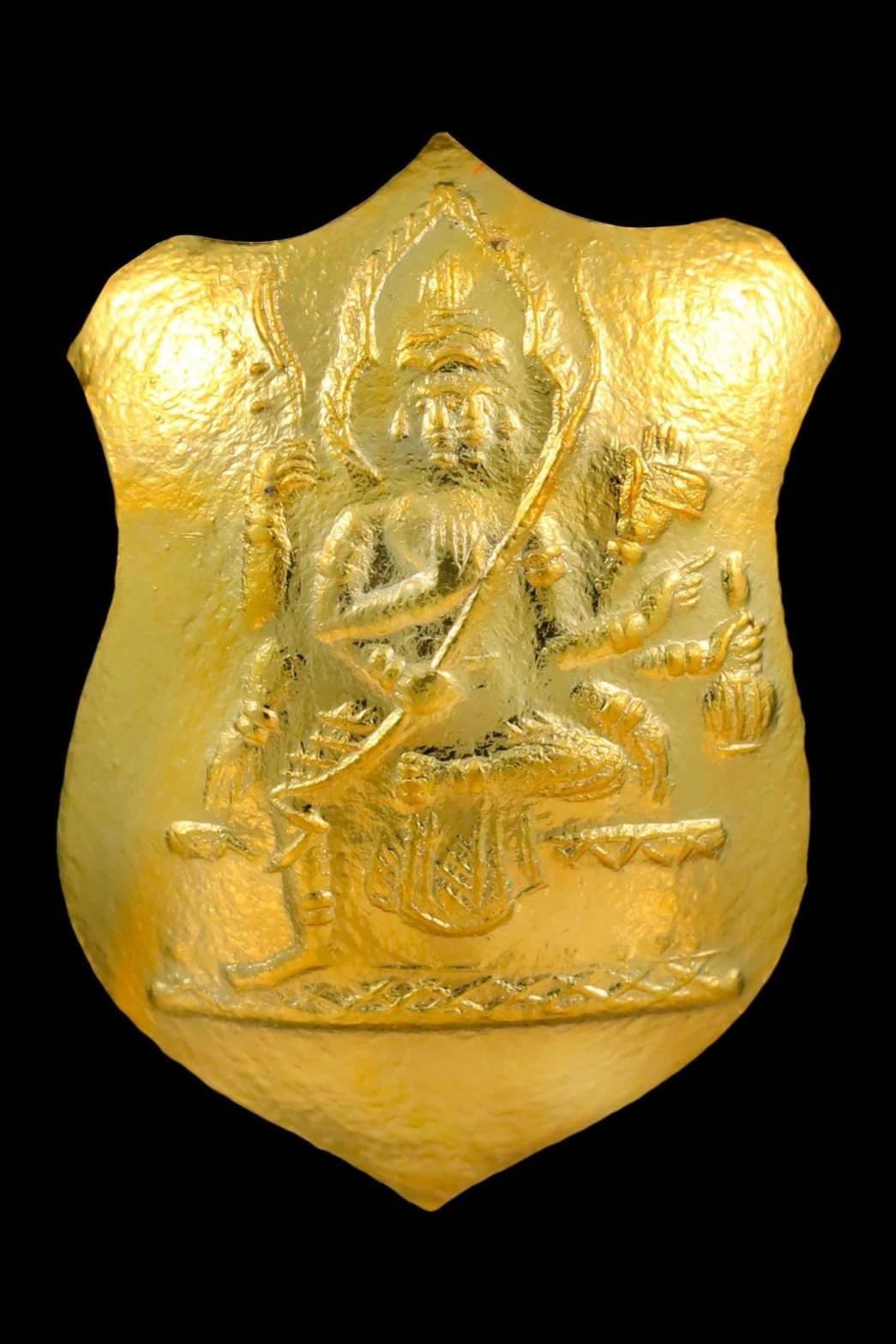 299076 เหรียญพระพรหม โล่ห์เล็ก  หลวงปู่สีห์ วัดสะแก  เนื้อทองคำ ปี2523  จ.อยุธยา