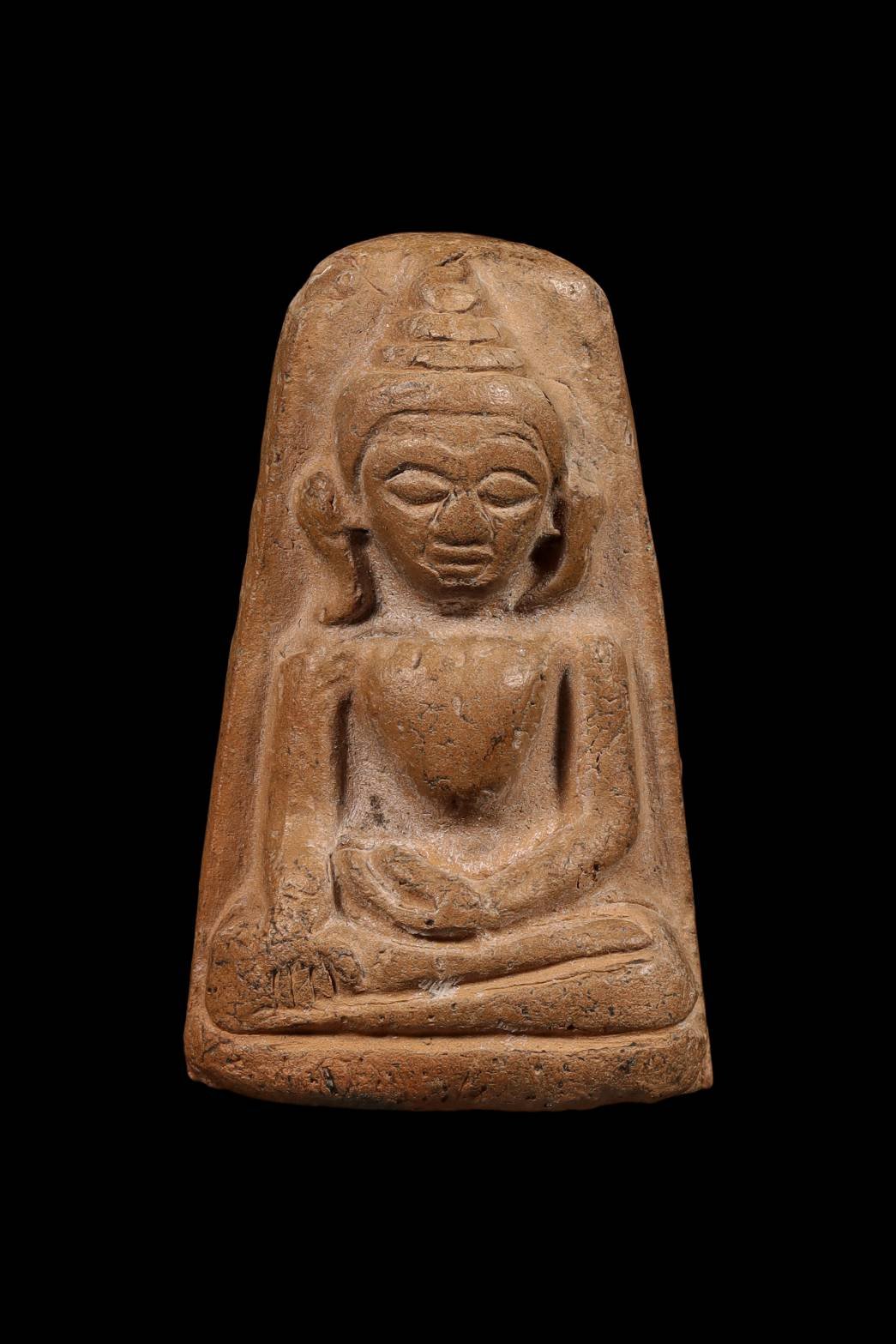 299081 พระกันผีพิมพ์เล็ก เนื้อดิน ยุคต้น หลวงพ่อกวย  วัดโฆสิตาราม จ.ชัยนาท