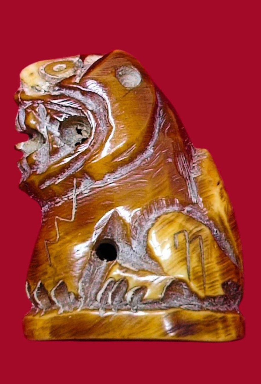 307111 เสือแกะ หลวงพ่อปาน  เนื้อเขี้ยว  พุทธศักราช 2440-2454  วัดมงคลโคธาวาส (วัดบางเหี้ย)  จ.สมุทรปราการ 