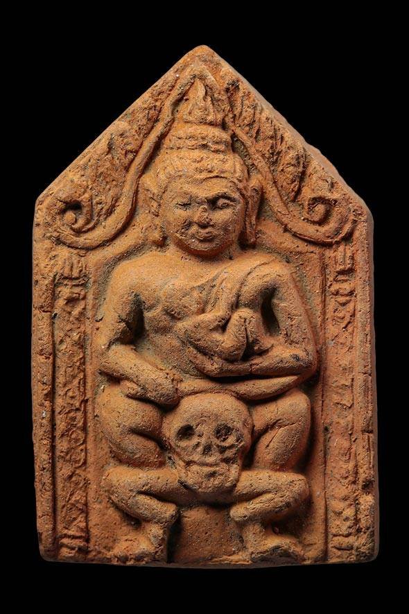 299381 ขุนแผนนั่งโหงพราย หลังยันต์ เนื้อดิน ยุดต้น ล.พ.กวย วัดโฆสิตาราม จ.ชัยนาท