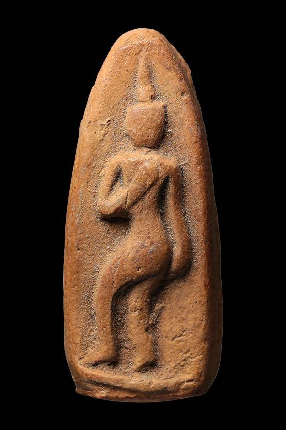 299431 พระลีลาหย่อง หลังจารย์ เนื้อดินผสมผง ยุคต้น ล.พ.กวย วัดโฆสิตาราม จ.ชัยนาท