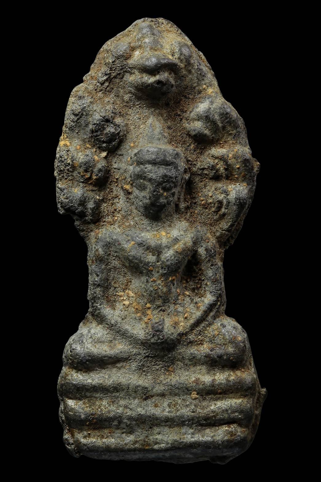 299464 พระนาคปรกเนื้อชินเงิน กรุวัดราชบูรณะ จังหวัดอยุธยา