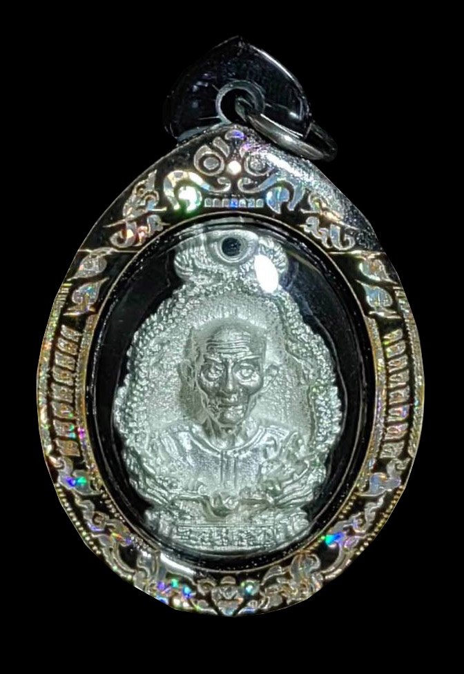 299786 รูปเหมือนมังกรคู่ เซียนแปะโรงสี  ปี2523  เนื้อเงิน จังหวัดปทุมธานี