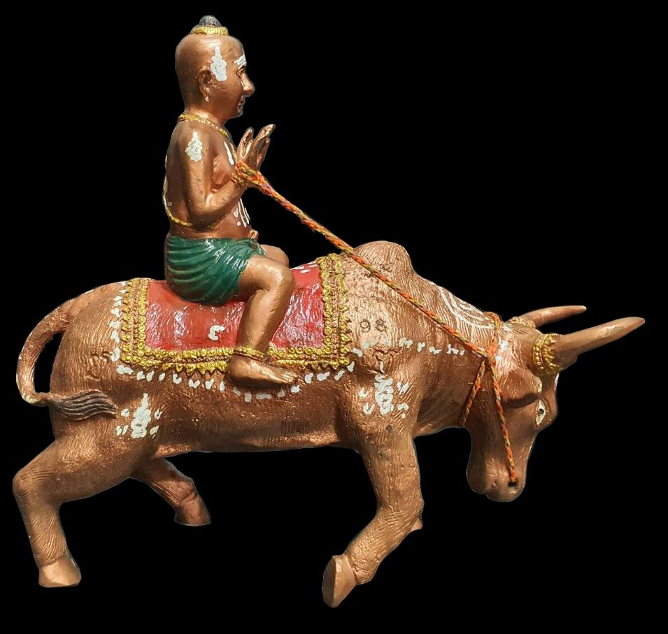 299942 พระบูชากุมารทอง หลวงพ่อแย้ม วัดสามง่าม  ปี 2551 พิมพ์ทรงวัว  เนื้อโลหะ จ.นครปฐม