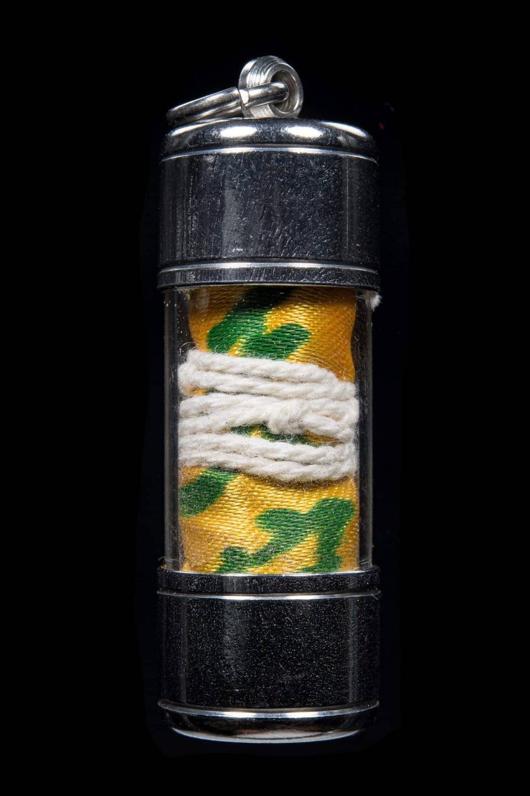 (296251)  ตะกรุดผ้ายันต์  ฟ้าประทานพร ไทยสงวน  เซียนแปะโรงสี  ปี 2520 จ.ปทุมธานี