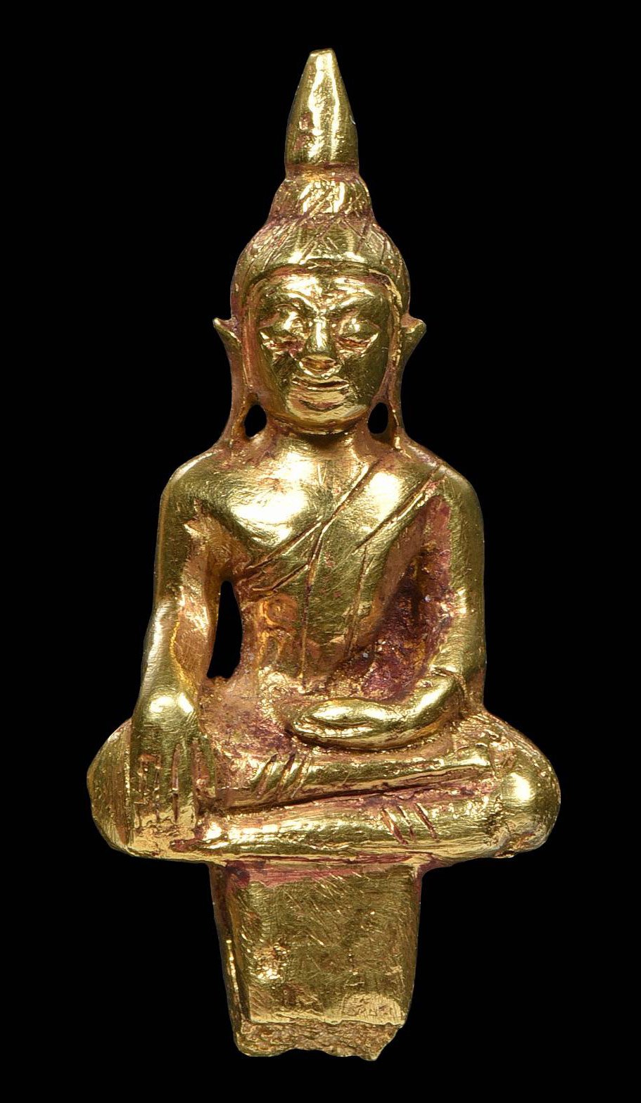 300250 พระยอดธง   พิมพ์มารวิชัย  เนื้อทองคำ จ.อยุธยา