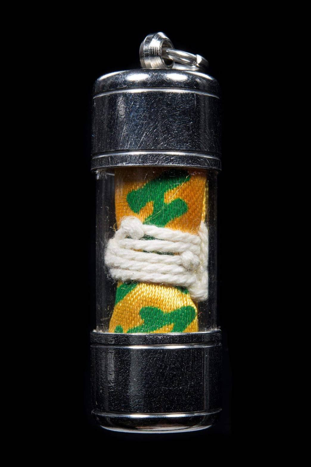 (296253)  ตะกรุดผ้ายันต์  ฟ้าประทานพร ไทยสงวน  เซียนแปะโรงสี  ปี 2520 จ.ปทุมธานี