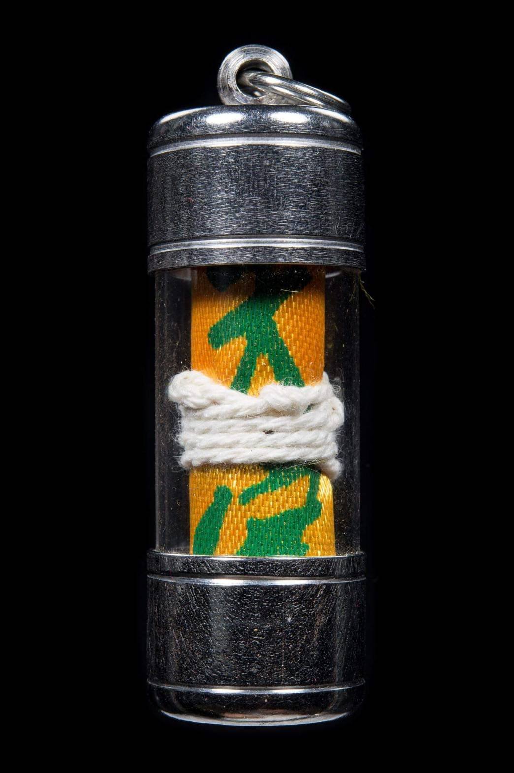 (296258)  ตะกรุดผ้ายันต์  ฟ้าประทานพร ไทยสงวน  เซียนแปะโรงสี  ปี 2520 จ.ปทุมธานี