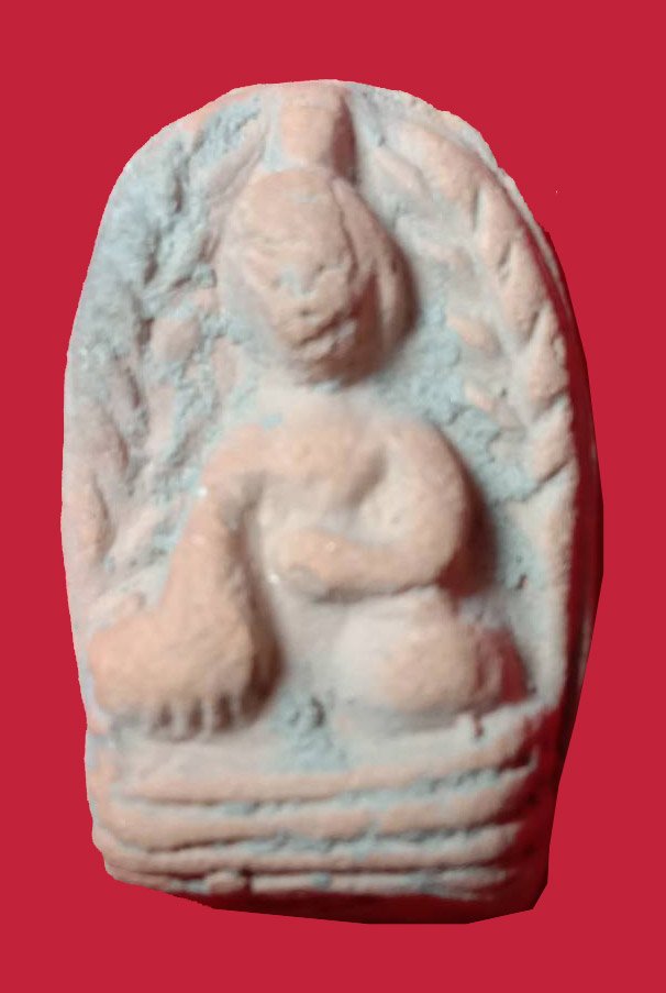 300406 พระรอดมือโต ก้นจารน์เลข1 ปี2500 เนื้อดินผสมทรายเสก ล.พ.กวย วัดโฆสิตาราม จ.ชัยนาท