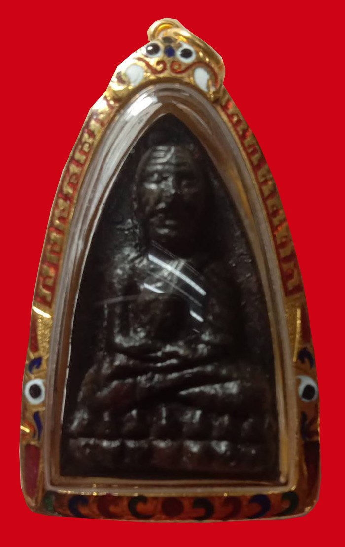 300446 หลวงปู่ทวด พระหล่อโบราณ พิมพ์เตารีดใหญ่ ปี2505 วัดคอกหมู จ.กรุงเทพฯ