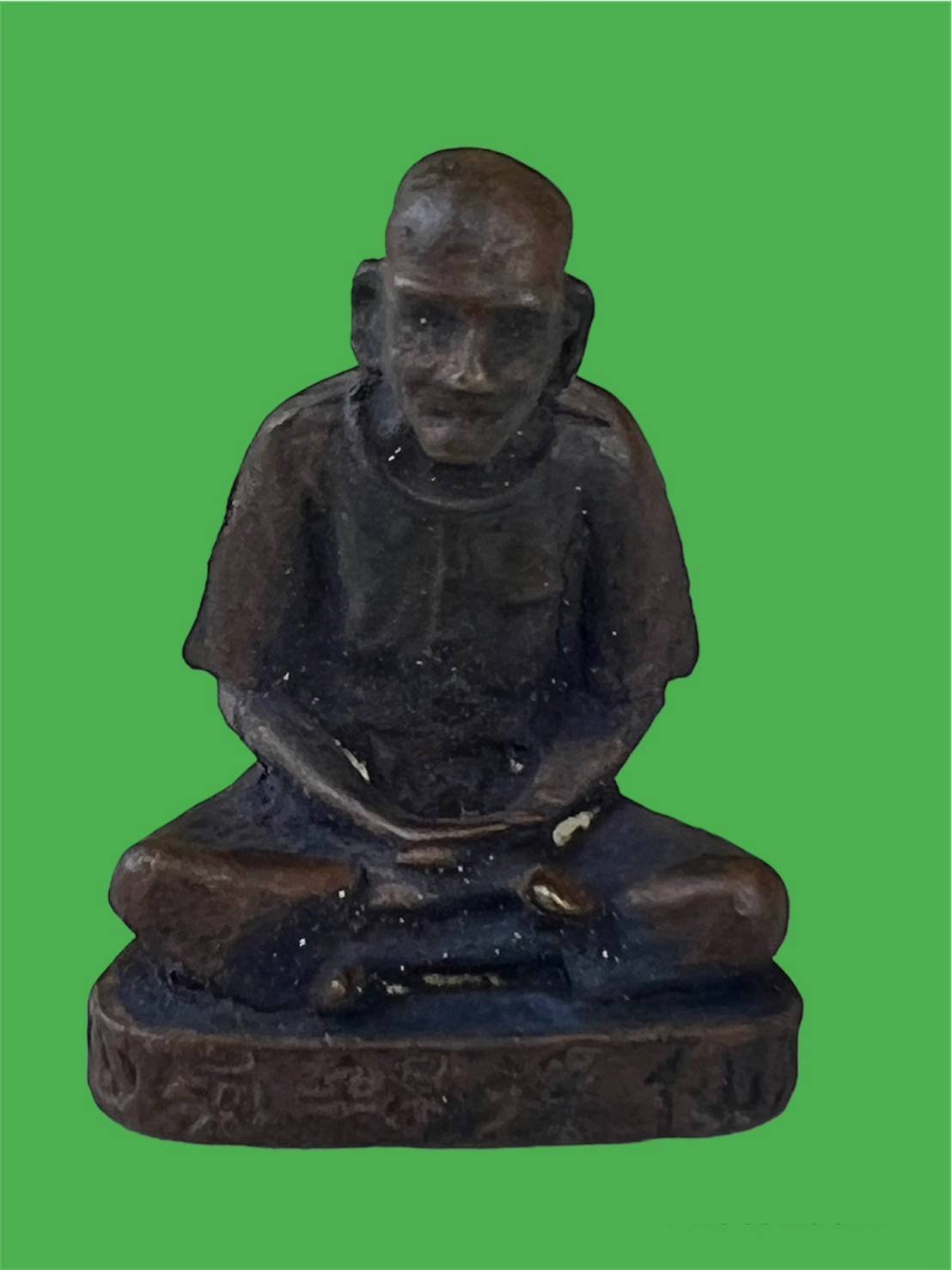 300488 รูปหล่อเซียนแปะโรงสี  อาจารย์ โง้ว กิม โคย  รุ่นไต่ก๋งเรือ เนื้อโลหะ  ปี 2522 จ.ปทุมธานี