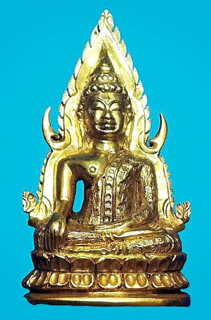 300522 พระพุทธชินราช  รุ่นอินโดจีน  พิมพ์แต่ง จีวรดอก  เนื้อโลหะผสม ปี2485  วัดสุทัศน์ กทม.