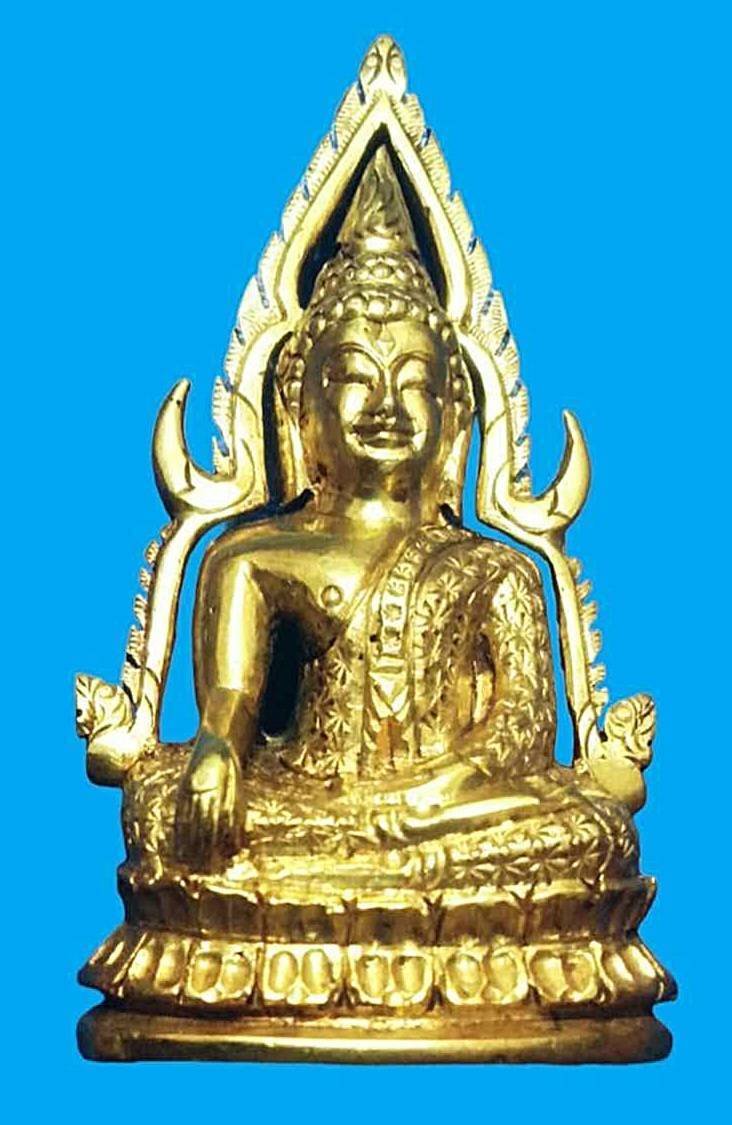 300523 พระพุทธชินราช  รุ่นอินโดจีน  พิมพ์แต่ง จีวรดอก  เนื้อโลหะผสม ปี2485  วัดสุทัศน์ กทม.