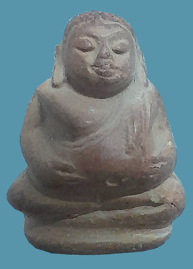 300763 พระสังกัจจายน์ ก้นอุดกริ่ง ปี2500 เนื้อดินผสมทรายเสก หลวงพ่อกวย วัดโฆสิตาราม จ.ชัยนาท