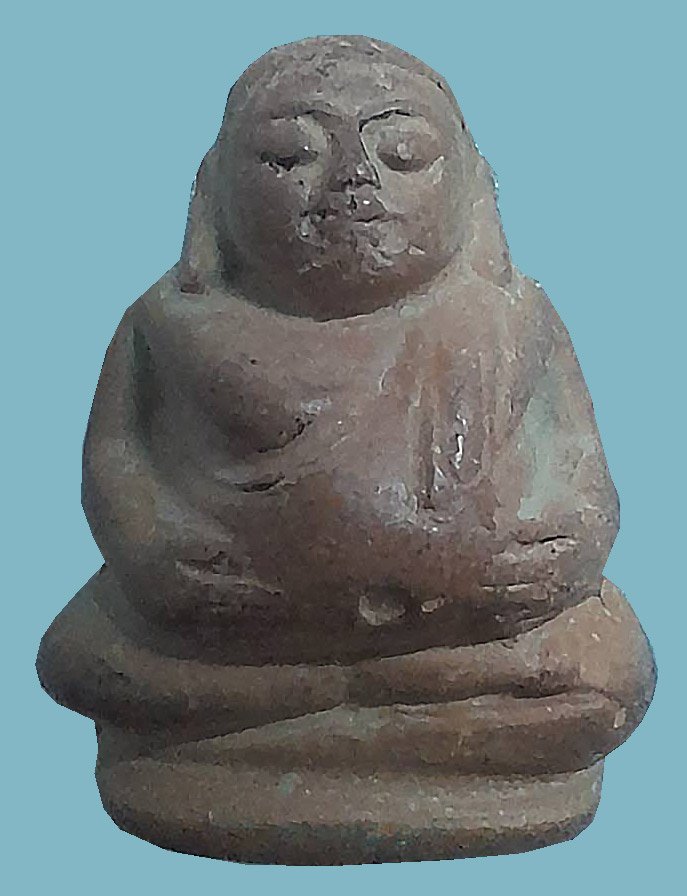 300765 พระสังกัจจายน์ ก้นอุดกริ่ง ปี2500 เนื้อดินผสมทรายเสก หลวงพ่อกวย วัดโฆสิตาราม จ.ชัยนาท