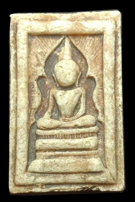 300938 พระสมเด็จแหวกม่าน กรุ.ต้นพิกุล ปี2490 เนื้อน้ำมัน หลวงพ่อกวย วัดโฆสิตาราม จ.ชัยนาท