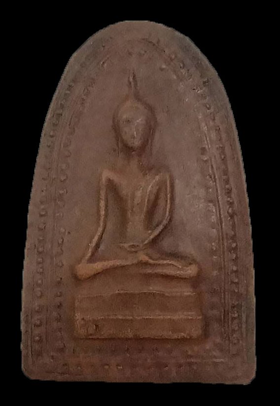 301115 พระสรรค์นั่งข้างเม็ด พิมพ์อาจารย์ไพ่ ปี2500 เนื้อดินผสมทราบเสก ล.พ.กวย วัดโฆสิตาราม จ.ชัยนาท