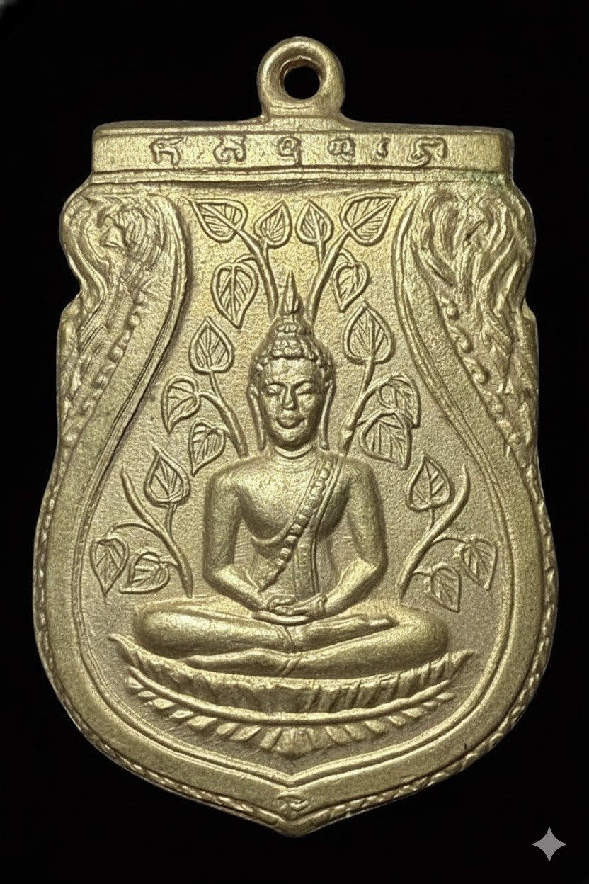 306919 เหรียญพระพุทธปรกโพธิ์ หลวงพ่อเดิม วัดหนองโพ  เนื้อทองแดง ปี 2485 จ.นครสวรรค์