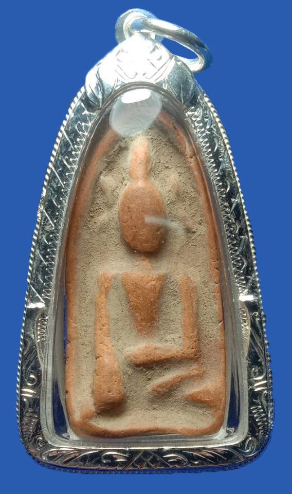 301332 พระยอดขุนพลหลังเบี้ย เนื้อดินผสมทรายเสก ปี2500 ล.พ.กวย วัดโฆสิตาราม จ.ชัยนาท